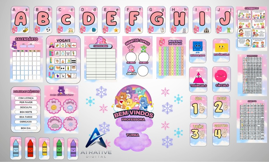 Imagem de 🌺KIT SALA:  Ursinhos carinhosos